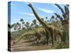 Brachiosaurus Dinosaurs-Roger Harris-Stretched Canvas