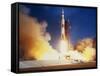 Launch of Apollo 11 Spacecraft En Route To Moon-null-Framed Stretched Canvas