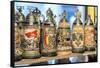 Beer Steins for Sale, Rothenburg, Germany-Jim Engelbrecht-Framed Stretched Canvas