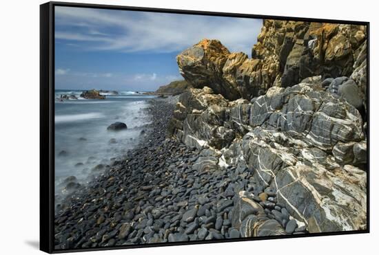 Rocky Cliffs, Almograve, Natural Park of South West Alentejano and Costa Vicentina, Portugal, June-Quinta-Framed Stretched Canvas