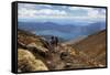 Tongariro Alpine Crossing with View of Lake Taupo-Stuart-Framed Stretched Canvas