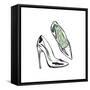 Vintage Designer Shoes-Sunflowerman-Framed Stretched Canvas