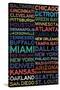 National Football League Cities Colorful-null-Stretched Canvas