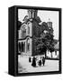 Some Serbian People Strolling in Front of a Church, Belgrade-null-Framed Stretched Canvas