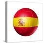 Soccer Football Ball With Spain Flag-daboost-Stretched Canvas