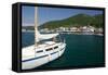 Yacht, Sami, Kefalonia, Greece-Peter Thompson-Framed Stretched Canvas