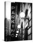 Garage Parking Sign, W 43St, Times Square, Manhattan, New York, US, Black and White Photography-Philippe Hugonnard-Stretched Canvas
