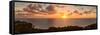 Sunset over the Pacific Ocean, Torrey Pines State Natural Reserve, San Diego, San Diego County-null-Framed Stretched Canvas