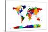 Map of the World Map-Michael Tompsett-Stretched Canvas