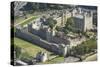 Aerial view of the Tower of London, UNESCO World Heritage Site, London, England, United Kingdom-Rolf Richardson-Stretched Canvas