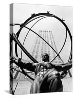 1950s Statue of Atlas at Rockefeller Center Midtown Manhattan-null-Stretched Canvas