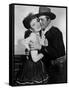 MY DARLING CLEMENTINE, 1946 directed by JOHN FORD Linda Darnell and Victor Mature (b/w photo)-null-Framed Stretched Canvas