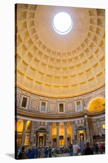 Interior, the Pantheon, UNESCO World Heritage Site, Rome, Lazio, Italy, Europe-Frank Fell-Stretched Canvas