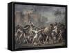 Les Sabines Arretant Le Combat-Jacques-Louis David-Framed Stretched Canvas