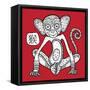 Chinese Zodiac. Animal Astrological Sign. Monkey.-Katyau-Framed Stretched Canvas