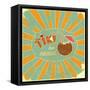 Retro Design Tiki Bar Menu-elfivetrov-Framed Stretched Canvas