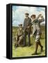 (Ltor) John Henry Taylor (1871-1963), James Braid (1870-1950), and Harry Vardon (1870-1937)-Clement Flower-Framed Stretched Canvas