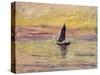 The Sailing Boat, Evening Effect, 1885-Claude Monet-Stretched Canvas