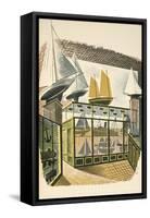 Model Ships and Trains-Eric Ravilious-Framed Stretched Canvas