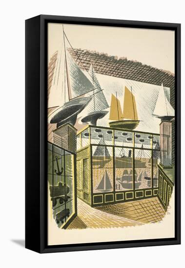 Model Ships and Trains-Eric Ravilious-Framed Stretched Canvas