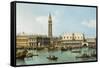 The Molo from the Basin of San Marco, Venice, C.1747-1750-Canaletto-Framed Stretched Canvas