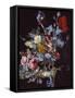 A Vase of Flowers with a Watch-Willem van Aelst-Framed Stretched Canvas