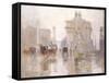 After the Rain, the Dewey Arch, Madison Square Park, New York-Paul Cornoyer-Framed Stretched Canvas