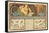 F. Guillot Pelletier Calendar, 1897-Alphonse Mucha-Framed Stretched Canvas