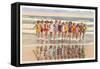 Ladies in Surf, Miami Beach, Florida-null-Framed Stretched Canvas