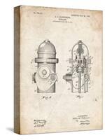 PP210-Vintage Parchment Fire Hydrant 1903 Patent Poster-Cole Borders-Stretched Canvas