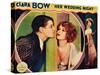 HER WEDDING NIGHT, l-r: Ralph Forbes, Clara Bow on lobbycard, 1930-null-Stretched Canvas