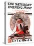 "Santa's Expenses" Saturday Evening Post Cover, December 4,1920-Norman Rockwell-Stretched Canvas