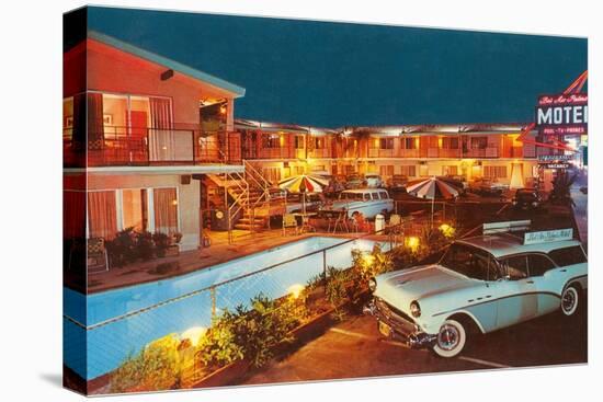 Bel Air Palms Motel, Retro-null-Stretched Canvas