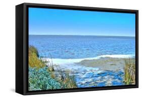 Blue Beach Scene at Outer Banks-Martina Bleichner-Framed Stretched Canvas