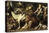 Still-Life With Dogs and Puppies-Frans Snyders-Stretched Canvas