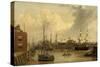 An American Packet running for Swansea Harbour-George Chambers-Stretched Canvas