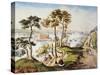 Staten Island and Narrows-Currier & Ives-Stretched Canvas