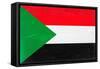 Sudan Flag Design with Wood Patterning - Flags of the World Series-Philippe Hugonnard-Framed Stretched Canvas