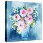 True Blue Bouquet-Esther Bley-Stretched Canvas
