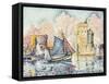 Tuna Boat Entering the Port of La Rochelle-Paul Signac-Framed Stretched Canvas