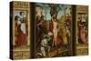 St. Sebastian's Altarpiece: Ss. Barbara and Elizabeth, Martyrdom of S. Sebastian-Hans Holbein the Younger-Stretched Canvas