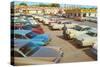 Used Car Lot, Lots of Fins-null-Stretched Canvas