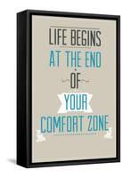 Poster with Motivational Slogan-Vanzyst-Framed Stretched Canvas