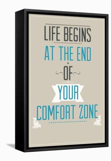 Poster with Motivational Slogan-Vanzyst-Framed Stretched Canvas