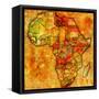 Guinea on Actual Map of Africa-michal812-Framed Stretched Canvas