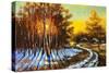 Rural Winter Landscape-balaikin2009-Stretched Canvas