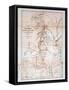 Map of Nile Sources and Lake Victoria-null-Framed Stretched Canvas