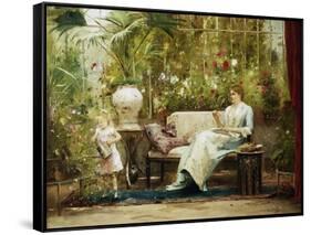 A Willing Helper-Mihaly Munkacsy-Framed Stretched Canvas