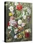 Still Life of Summer Flowers-C.f. Hurten-Stretched Canvas