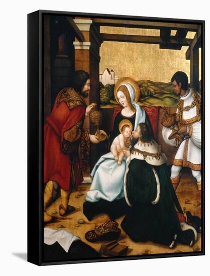 Adoration of the Magi-Maestro della Pala Seydfriedberg-Framed Stretched Canvas